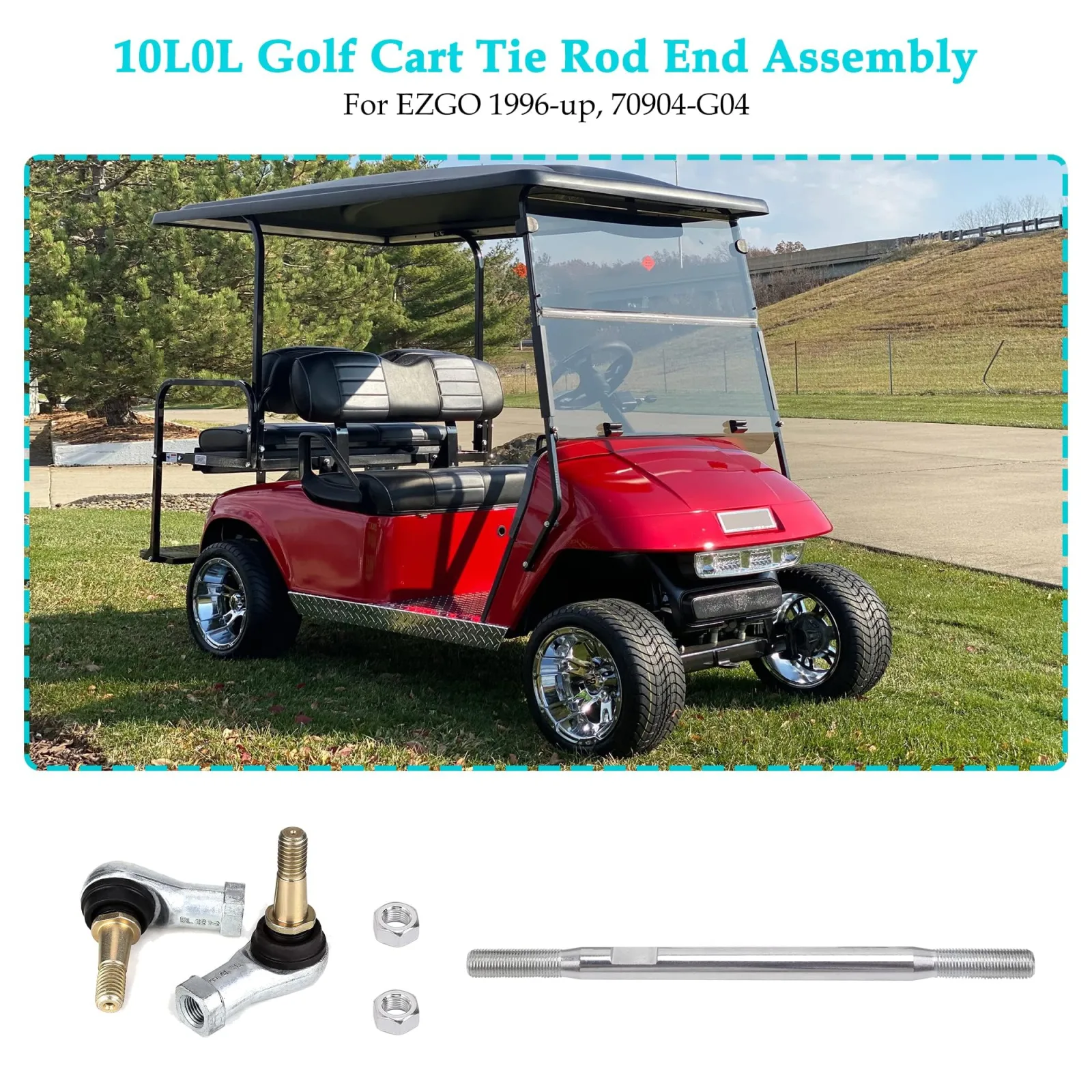 10L0L Tie Rod End Assembly Kit for E-Z-GO TXT image 3