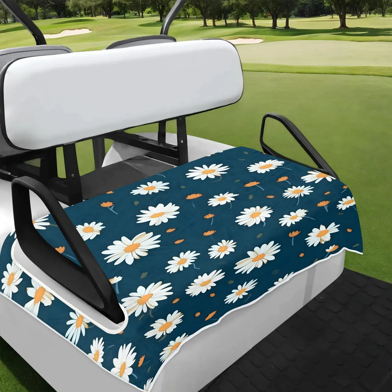Tiveruda Flower Pattern Universal Golf Cart Seat Cover 51" x 31"