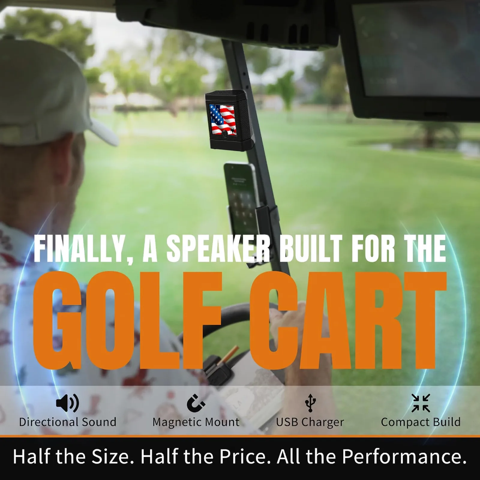 DESERT FOX GOLF DJ-10 Magnetic Golf Cart Speaker image 3