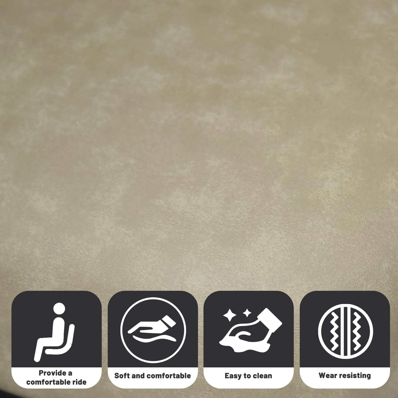 HEOHOU Front Seat Cushion for E-Z-GO RXV, Stone Beige image 3