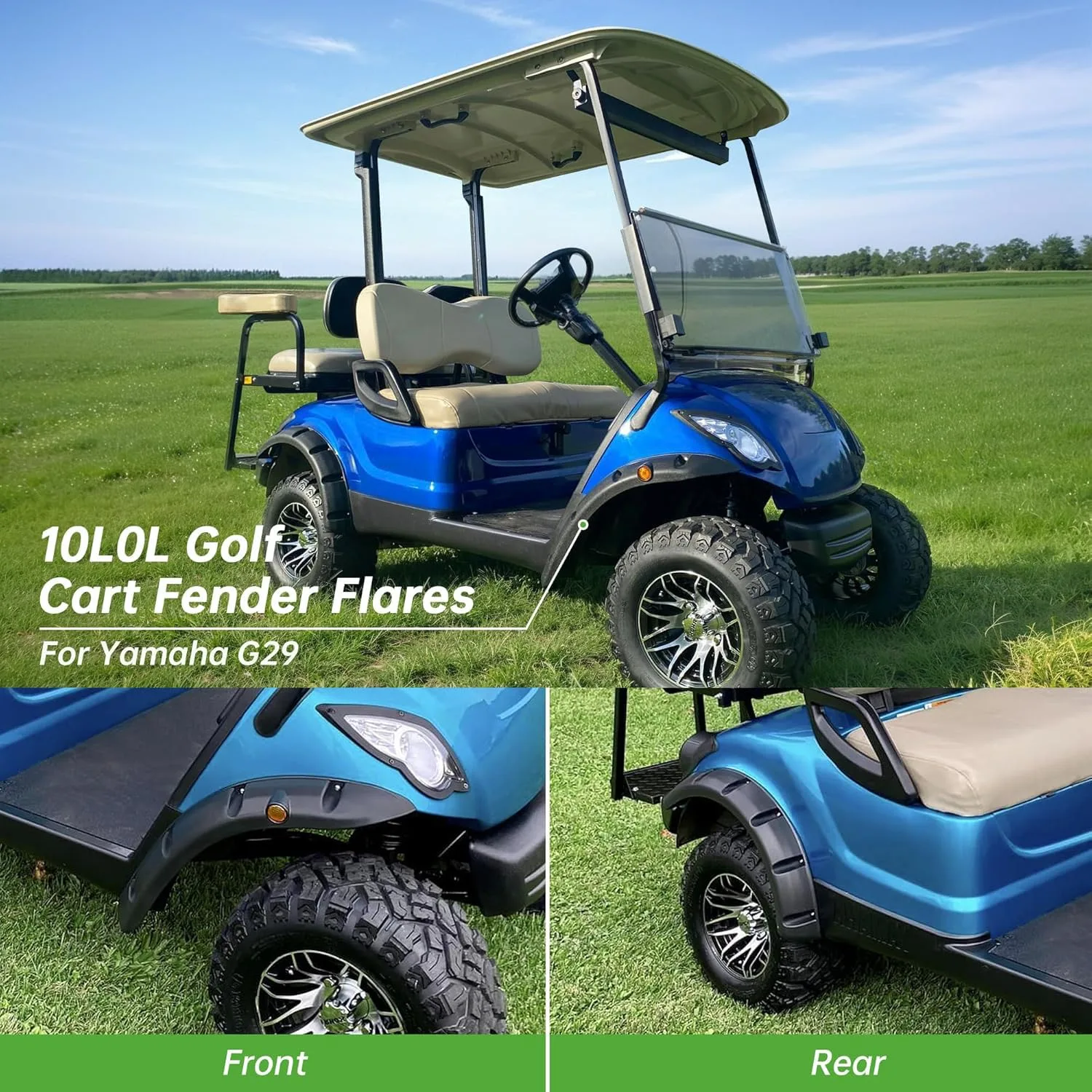 10L0L Fender Flares for Yamaha G29/Drive 2007-2016 image 3