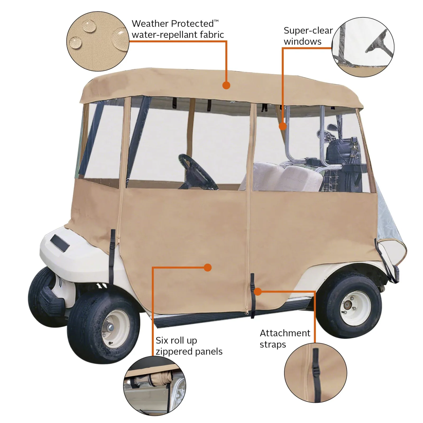 Classic Accessories Fairway Deluxe Golf Cart Enclosure 72072 image 3