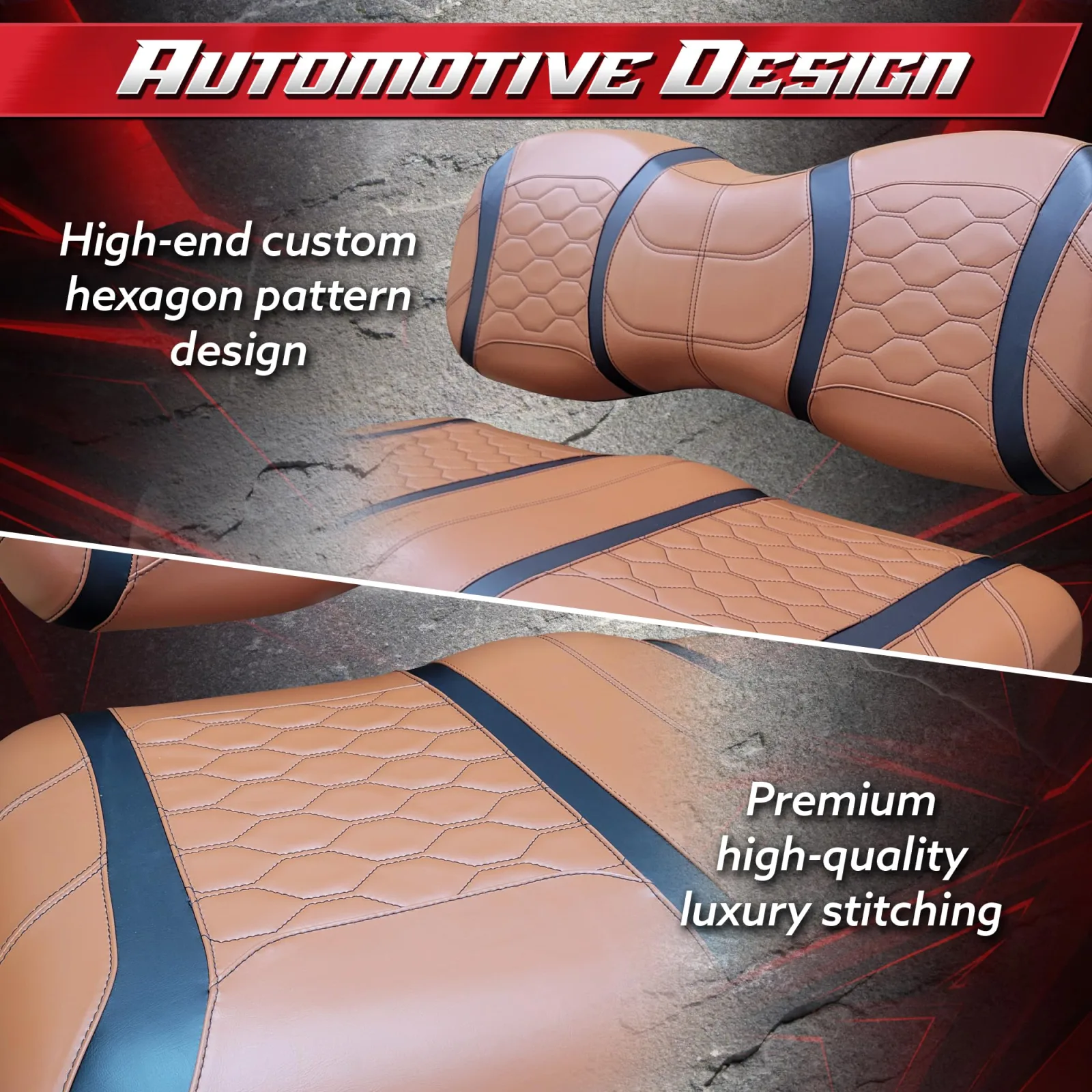 ProFormX HexFire Elite Staple-On Seat Covers 51-100-09 Brown/Black image 4