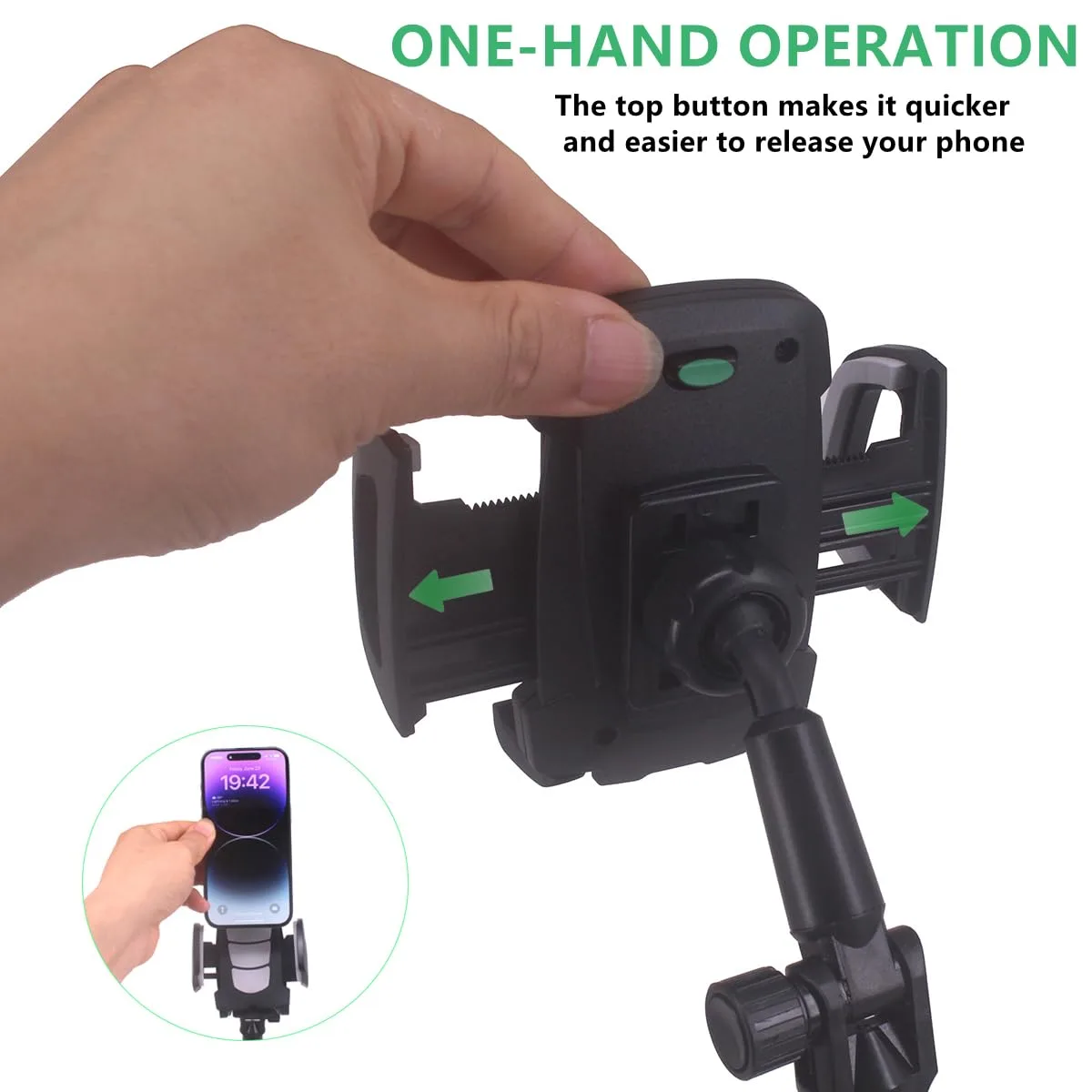 HKOO Golf Cart Phone Holder for EZGO, Club Car & Yamaha image 4
