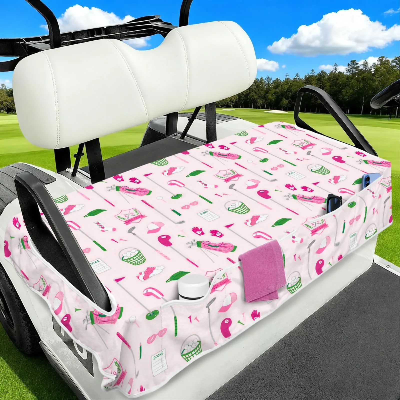 awufncksn 2-Seat Golf Cart Seat Cover 52×32 in (MPN 9133391397969)
