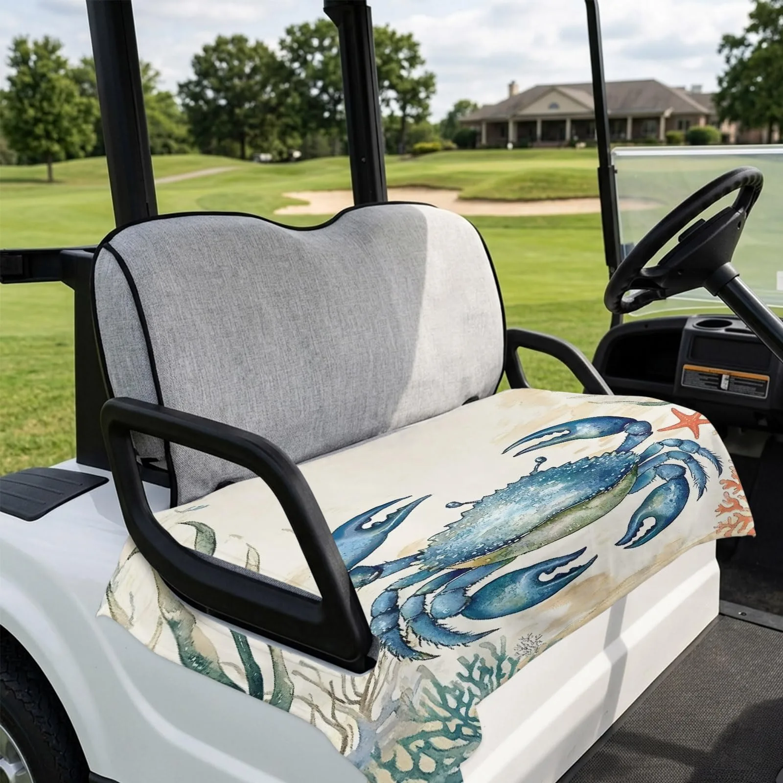 DecorLovee Blue Teal Golf Cart Seat Cover, 51 x 31 in image 4
