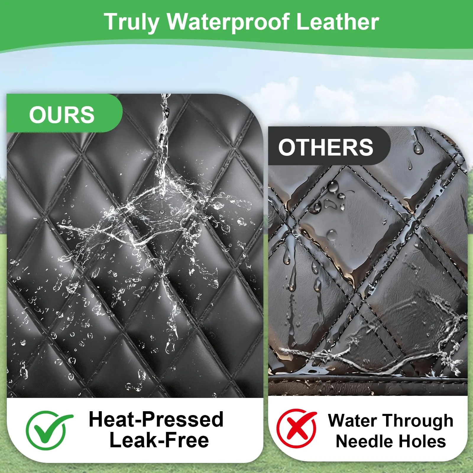 LEAPGOMAX Waterproof Seat Covers for Yamaha G2-G22 image 2
