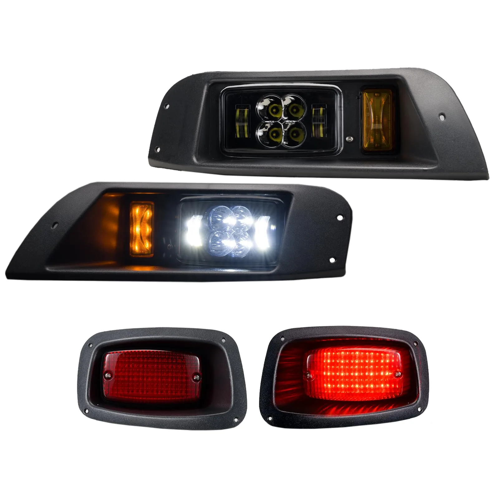 Dacalo 12V LED Headlight and Taillight Kit for E-Z-GO TXT