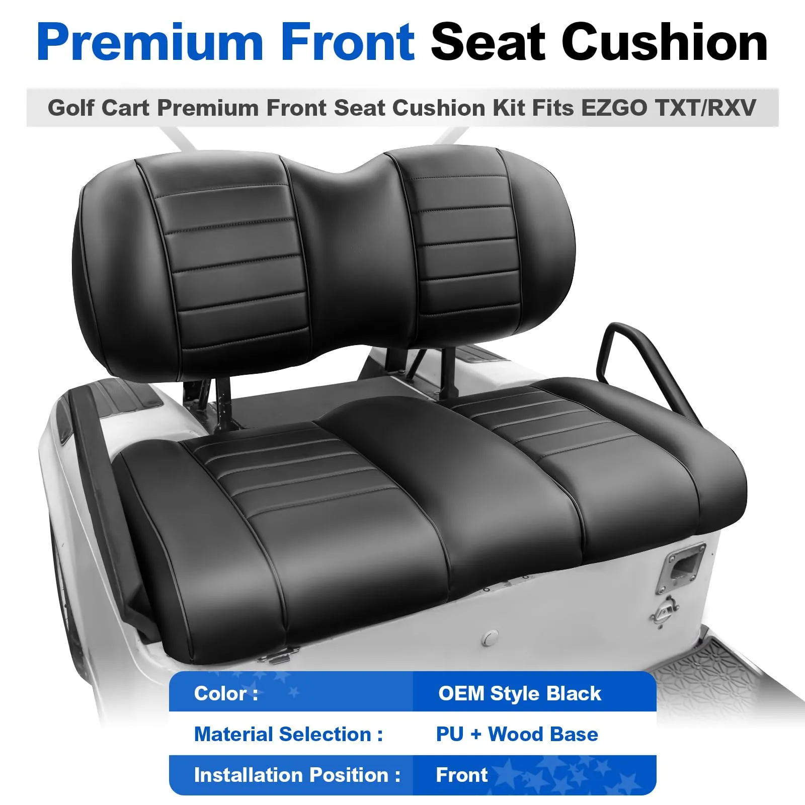 NOKINS Front Seat Cushion Kit for E-Z-GO TXT and RXV image 2