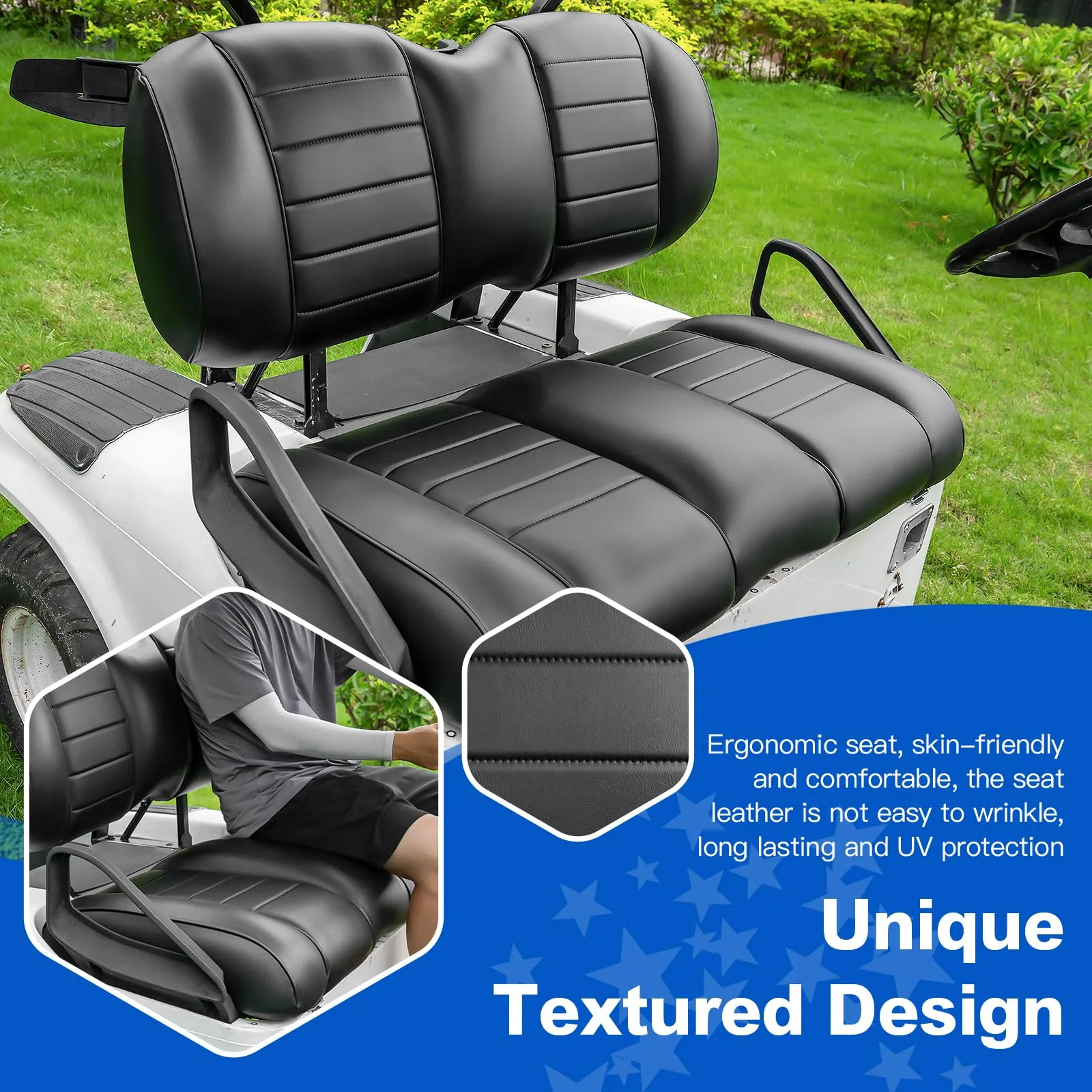 NOKINS Front Seat Cushion Kit for E-Z-GO TXT and RXV image 3