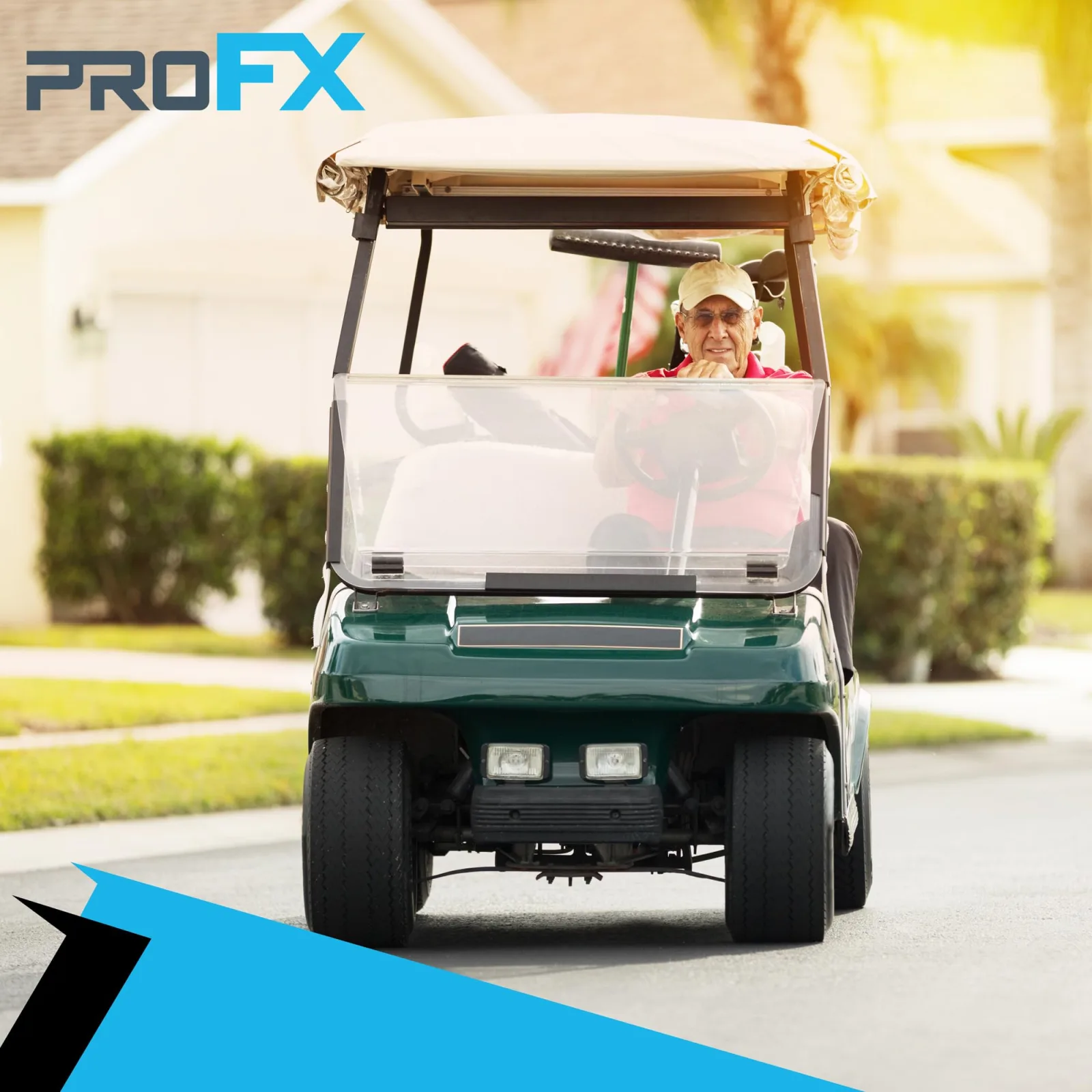PROFX PFX4002 Tinted Windshield for Club Car DS image 4