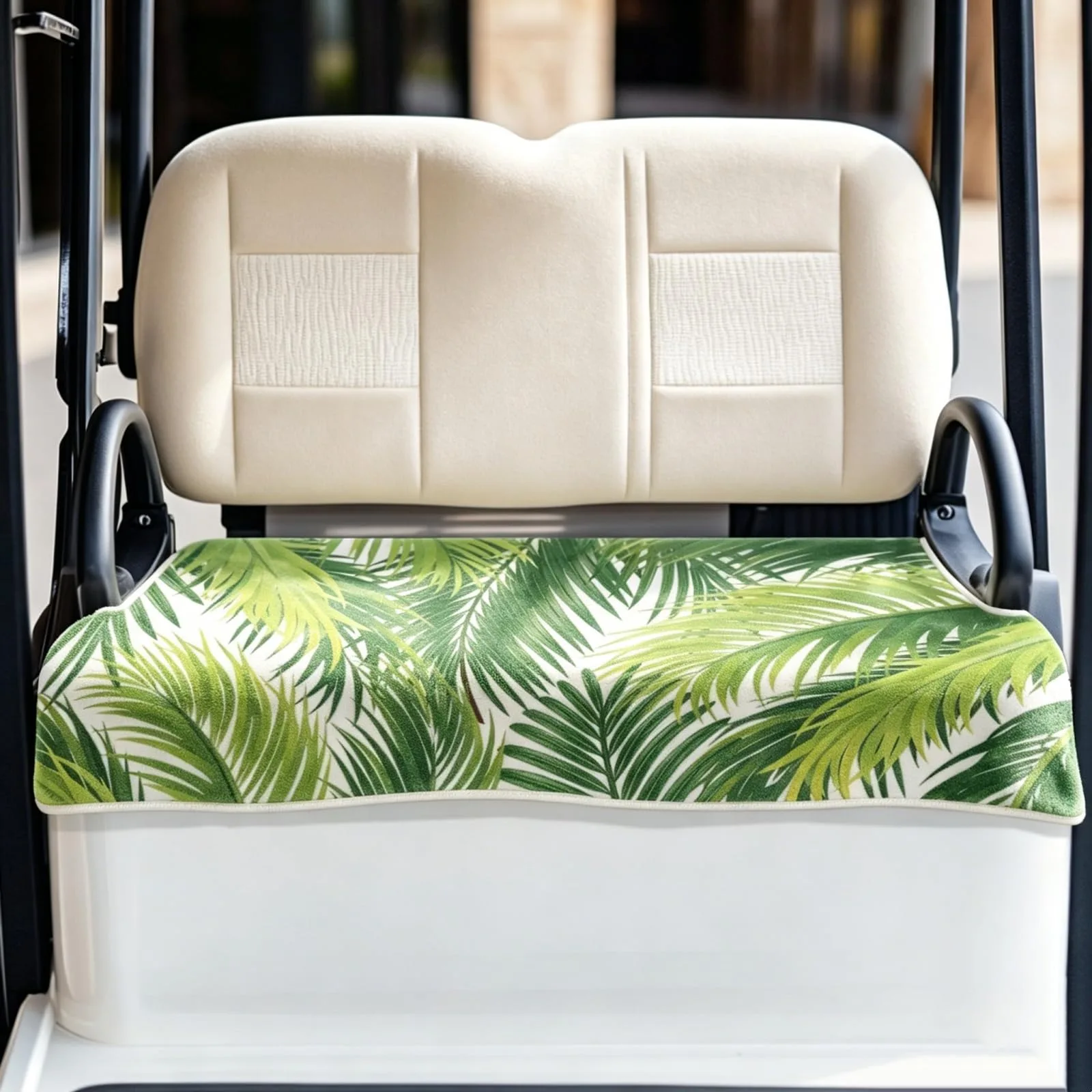 ORIGACH Golf Cart Seat Cover, Palm Fronds, 51 x 31.9 in