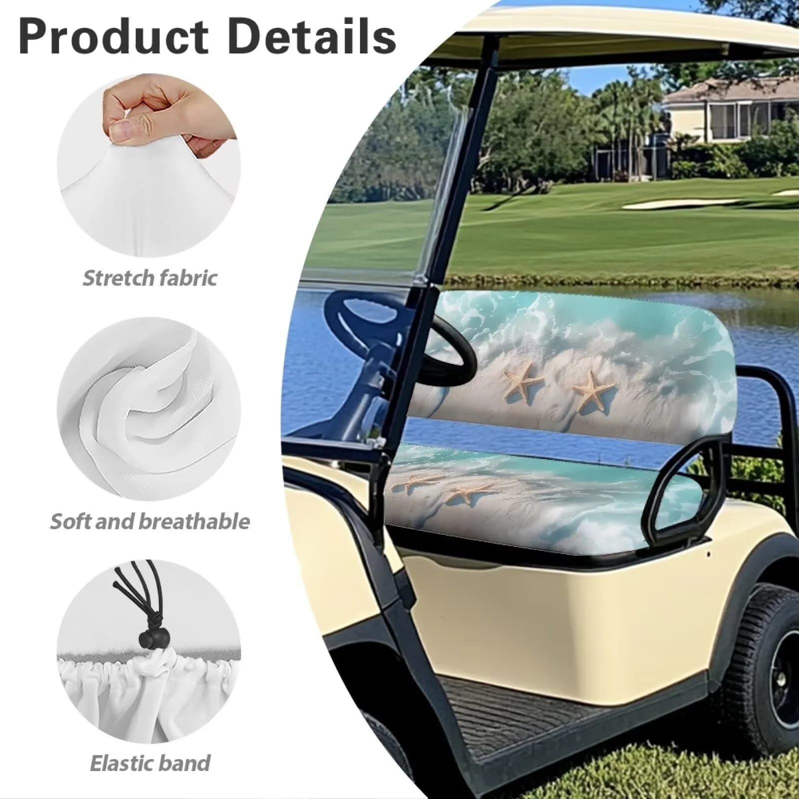Rarucativ Golf Cart Seat Covers for E-Z-GO & Club Car image 4