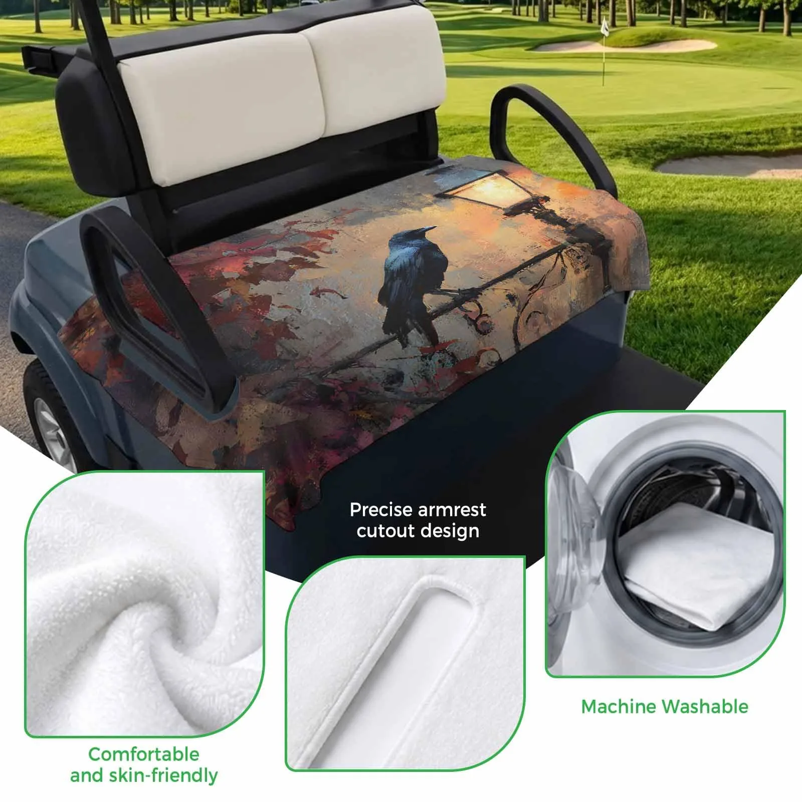 Trosturdspn Golf Cart Seat Towel Blanket 51 x 31 in image 3