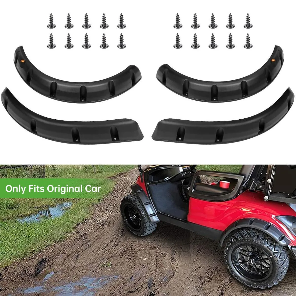 10L0L Fender Flares for Yamaha G29 Drive, Front & Rear image 2