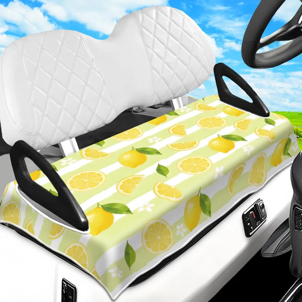 Peacoblue Lemon Golf Cart Seat Cover – 51 x 31 in