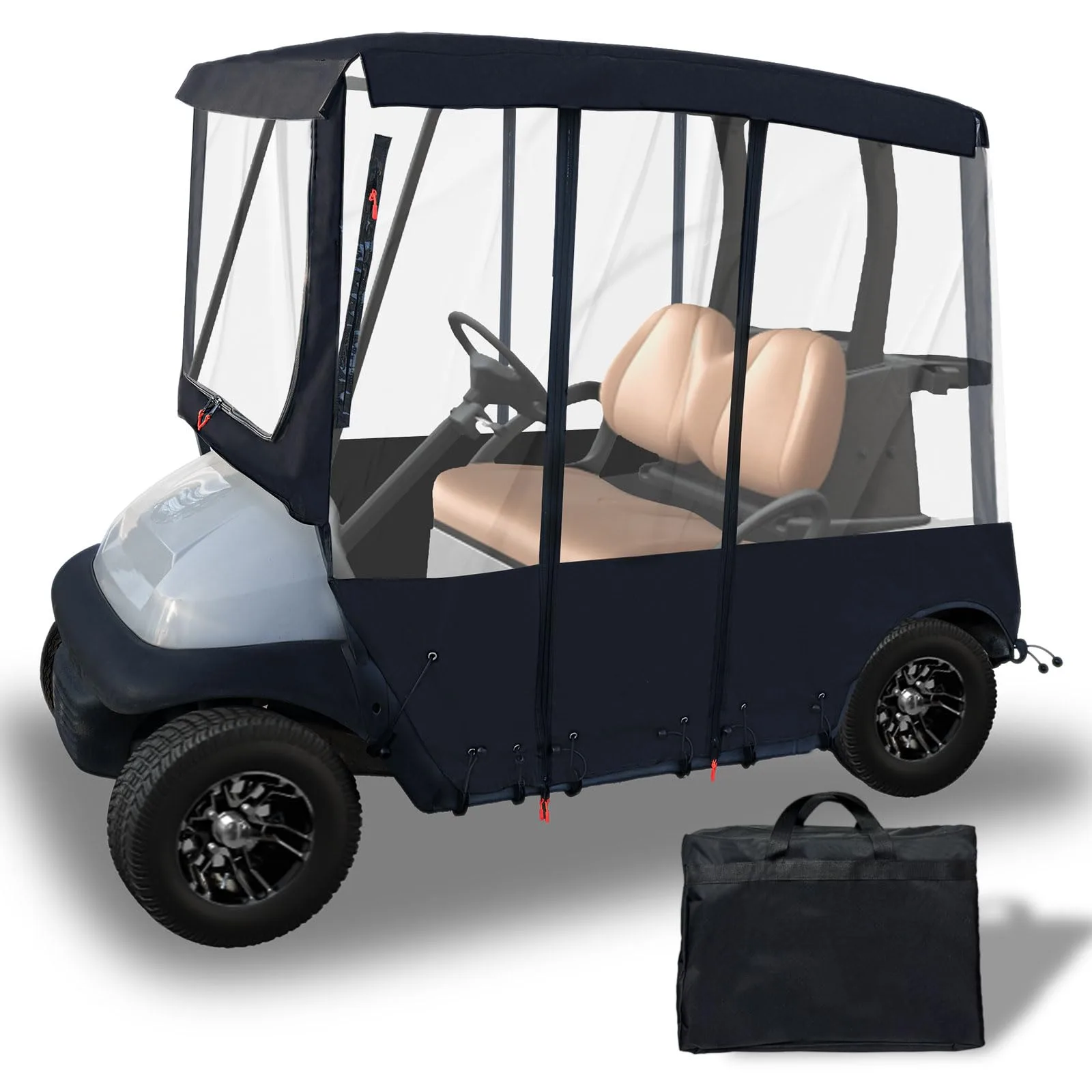 Tecoom 600D Golf Cart Enclosure TCGC02 — Waterproof Cover for Yamaha, E-Z-GO, Club Car