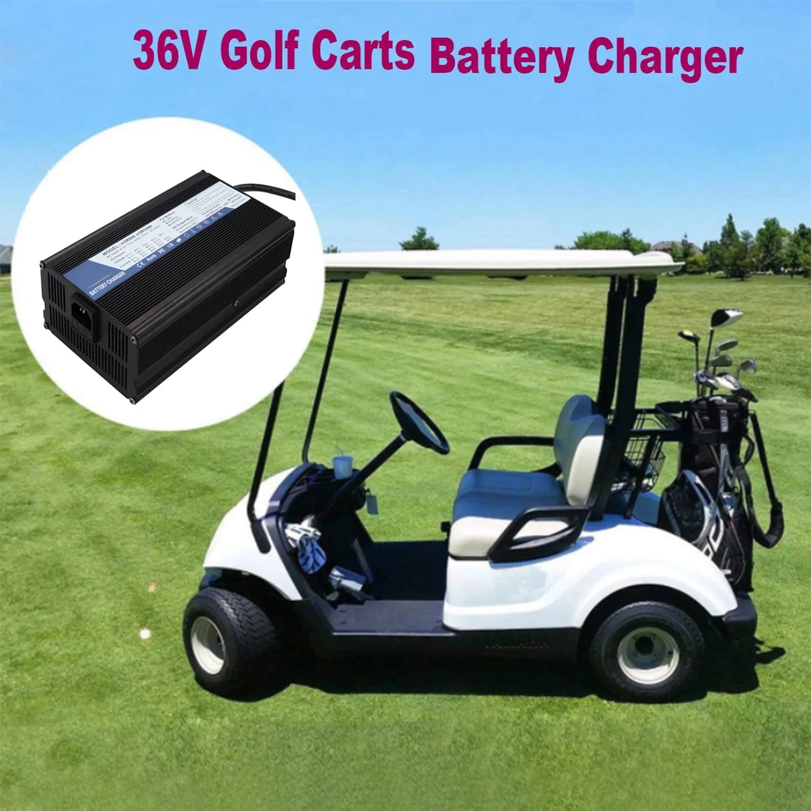 36V 18A Golf Cart Charger for Club Car and E-Z-GO TXT image 2