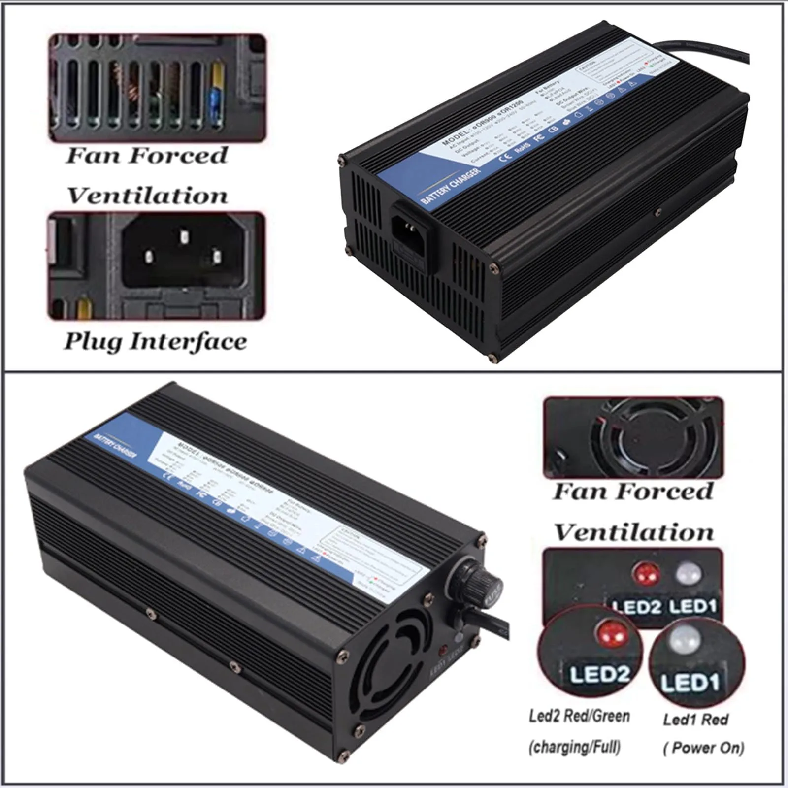 36V 18A Golf Cart Charger for Club Car and E-Z-GO TXT image 3