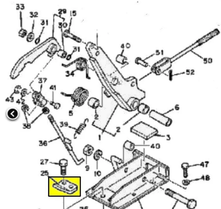 3G Brake Nail Catch Bracket for Yamaha G2-G22 Golf Carts image 3