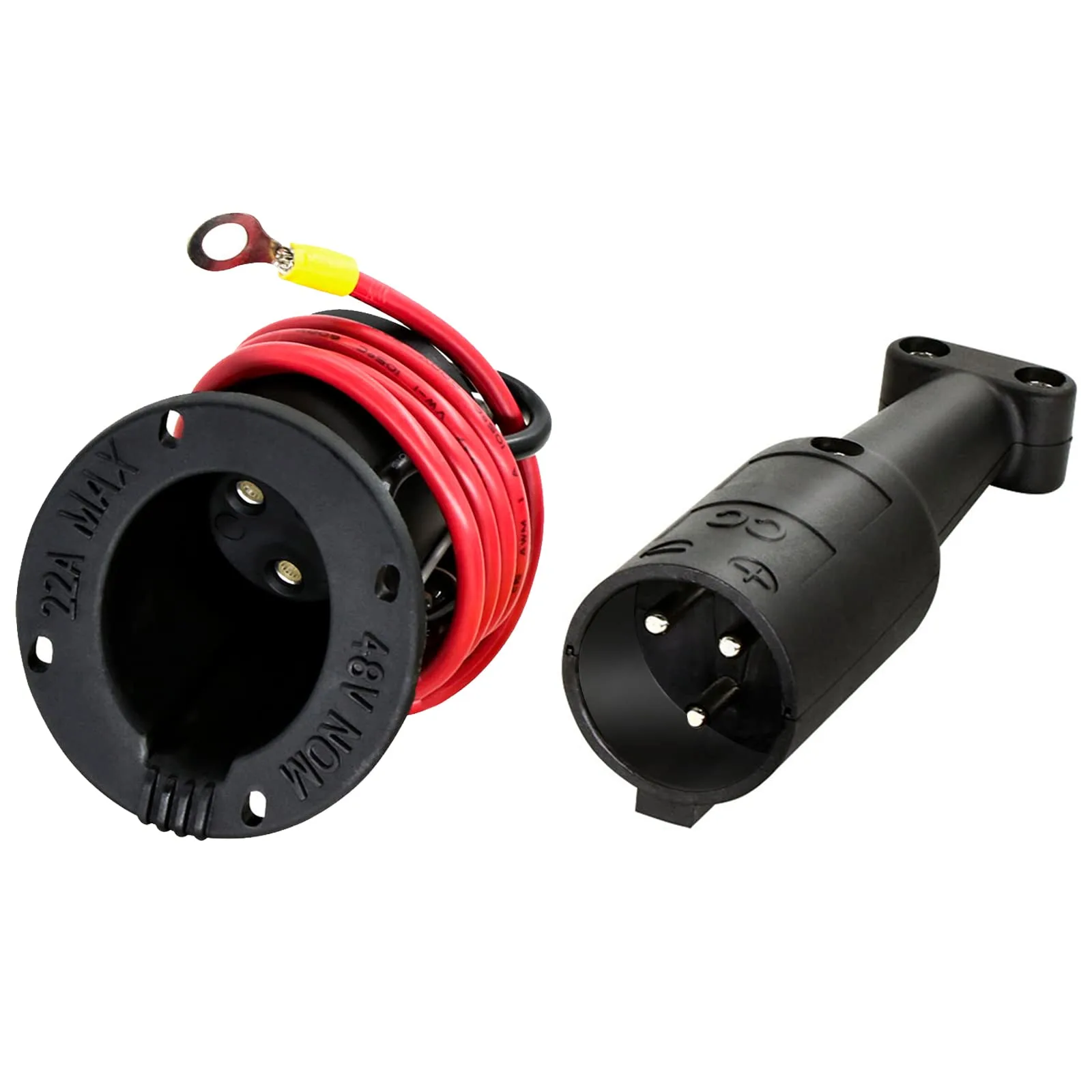 DIYOLFALL 48V Charger Plug & Receptacle for Club Car (101828901)