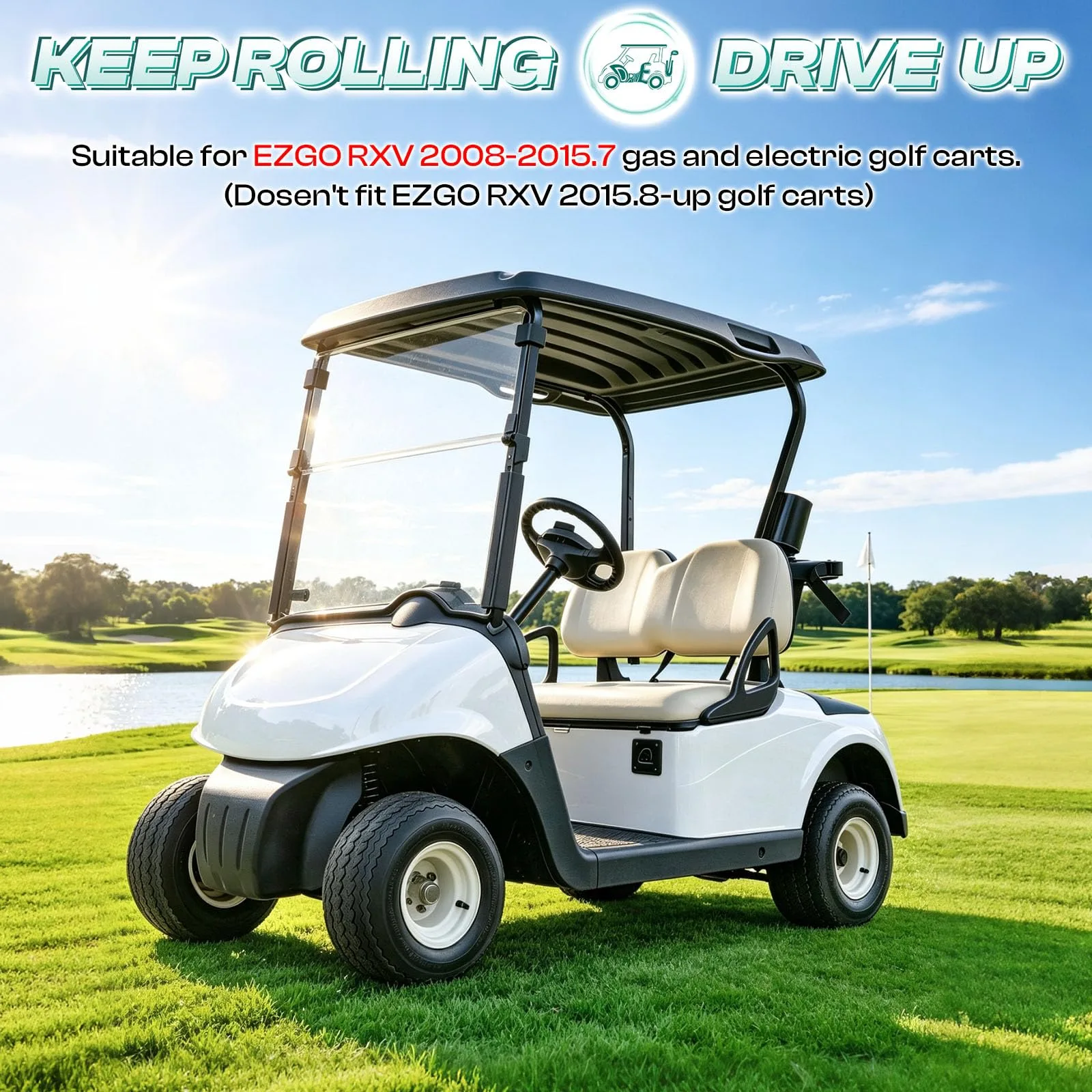 DRIVE UP Rear Leaf Spring U-Bolts for E-Z-GO RXV image 2