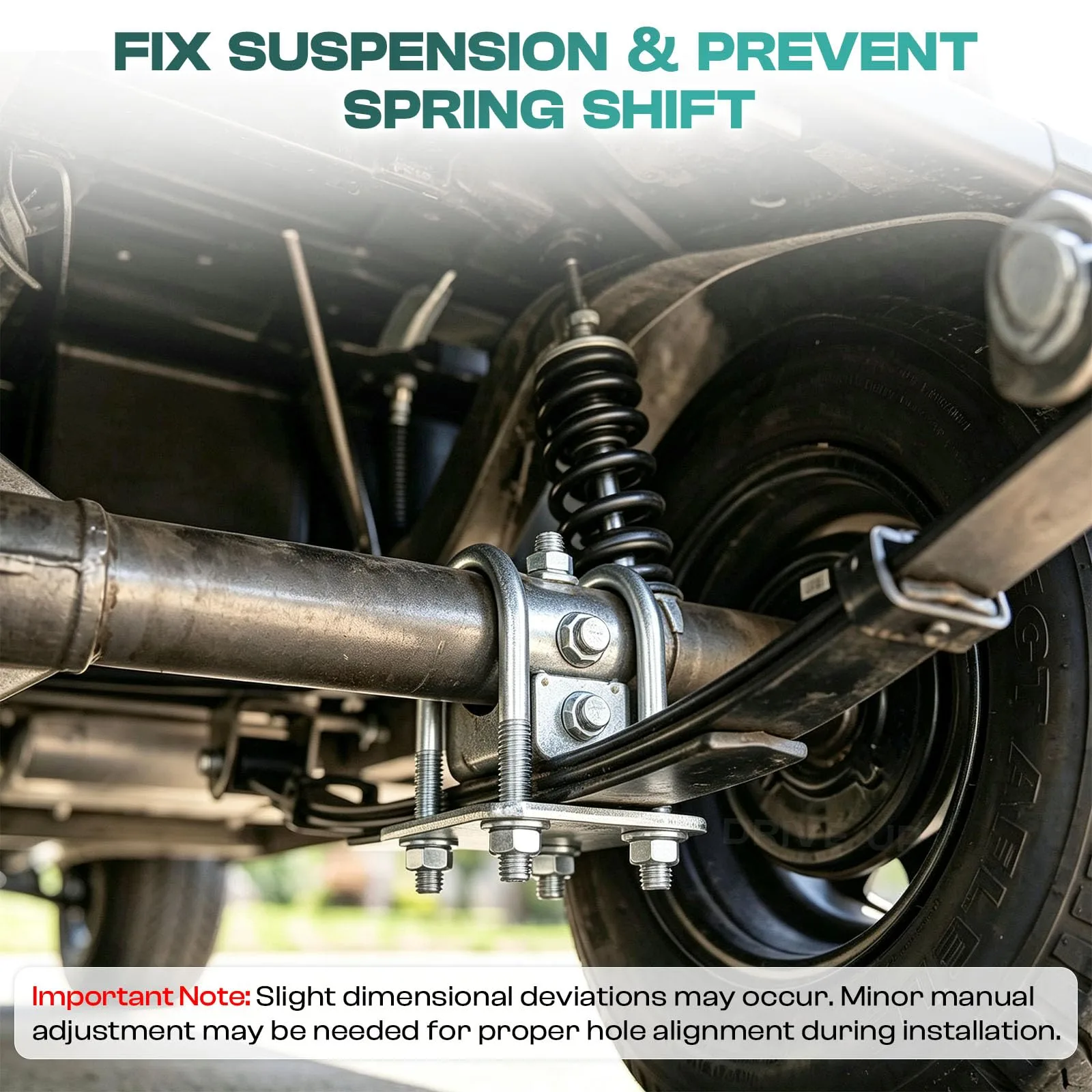 DRIVE UP Rear Leaf Spring U-Bolts for E-Z-GO RXV image 3