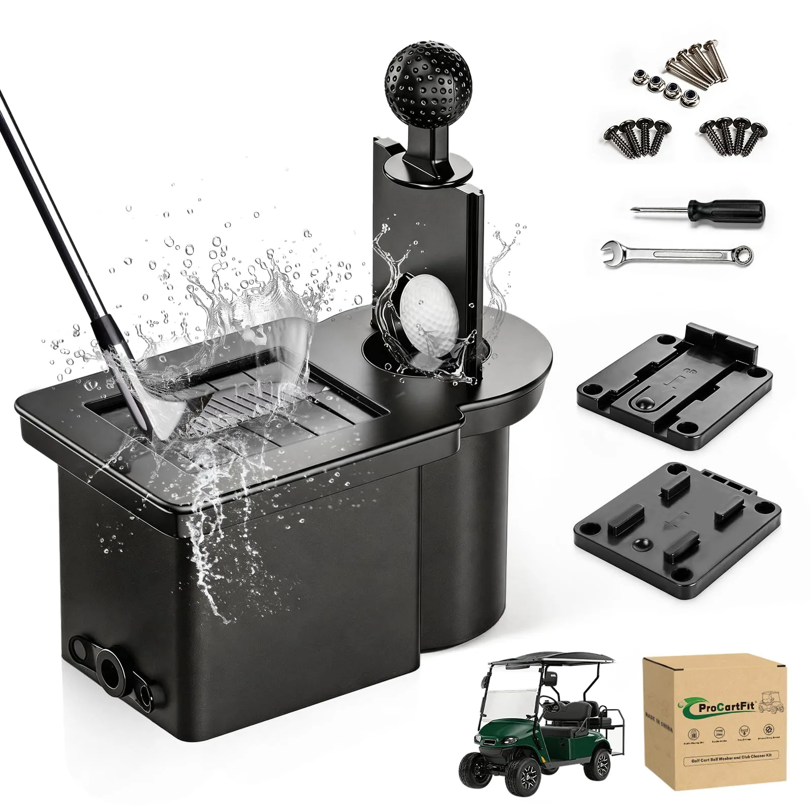 ProCartFit Golf Cart Ball Washer and Club Cleaner