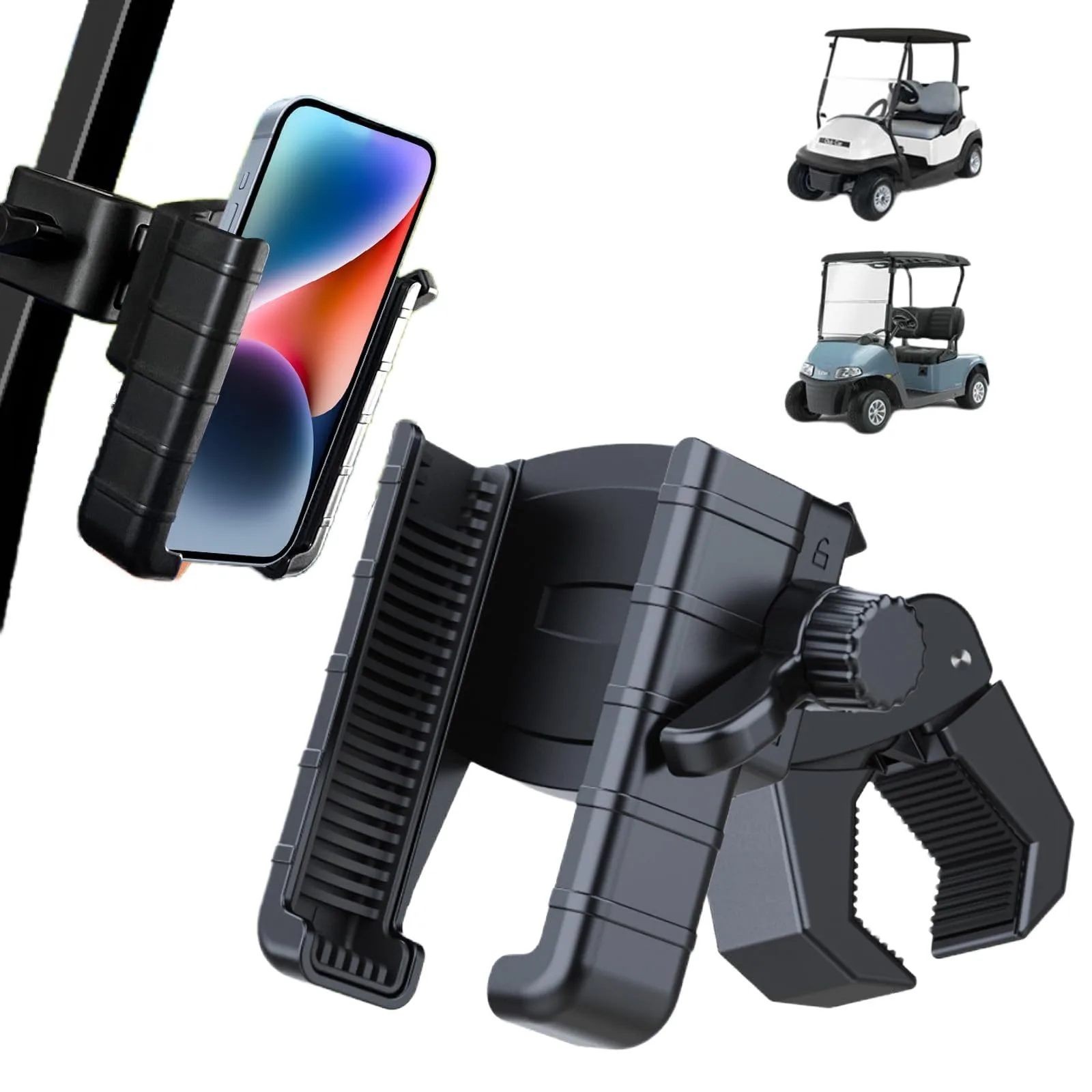 Universal Golf Cart Phone Holder Mount, 360° Rotating