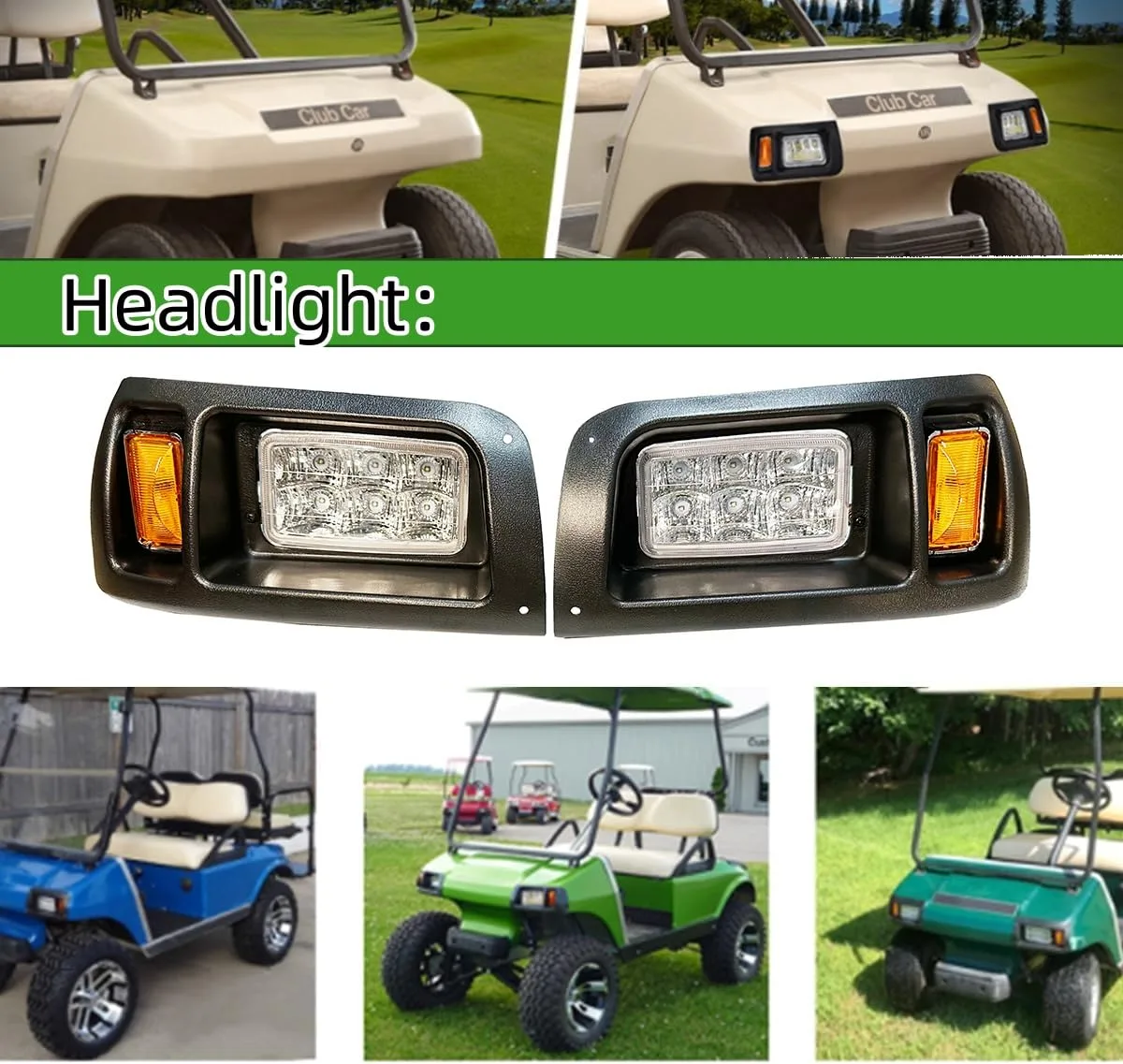 BestAccess BL-7-2 LED Light Kit for Club Car DS & EZGO TXT image 2