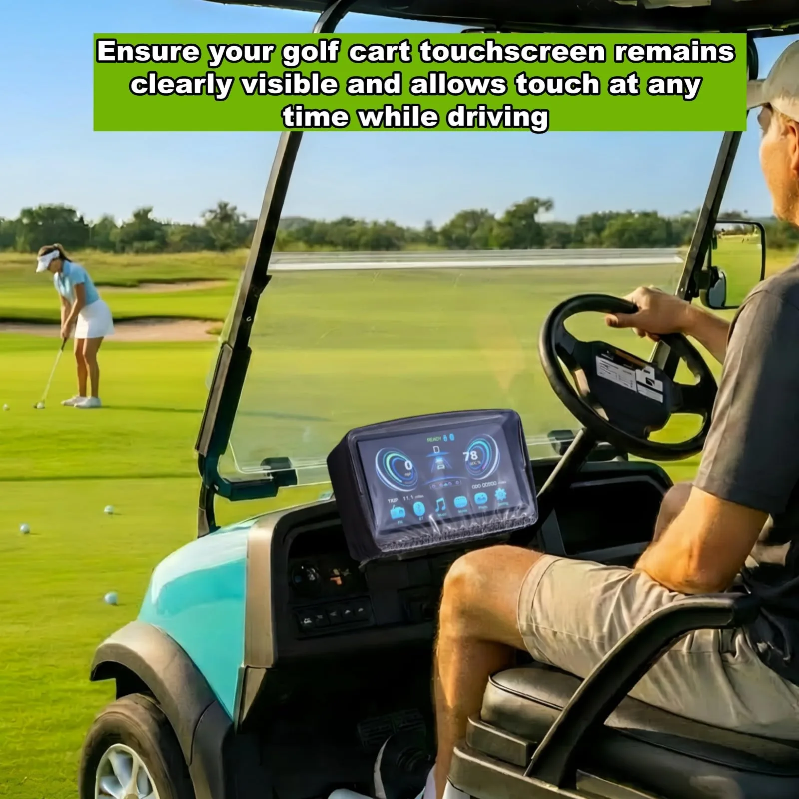 Woho Waterproof Touchscreen Cover for Denago & Ev Golf Carts image 3