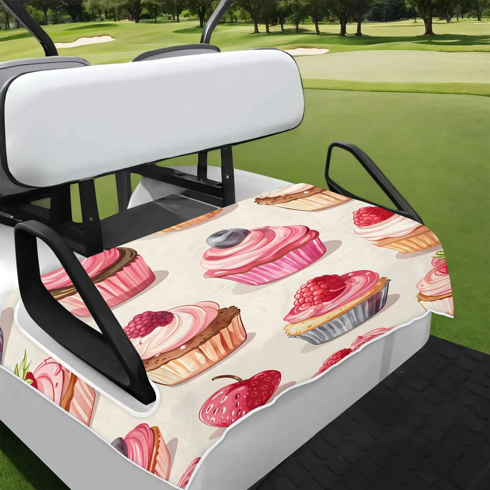 Tiveruda Golf Cart Seat Cover for Double Seats 51 x 31 in