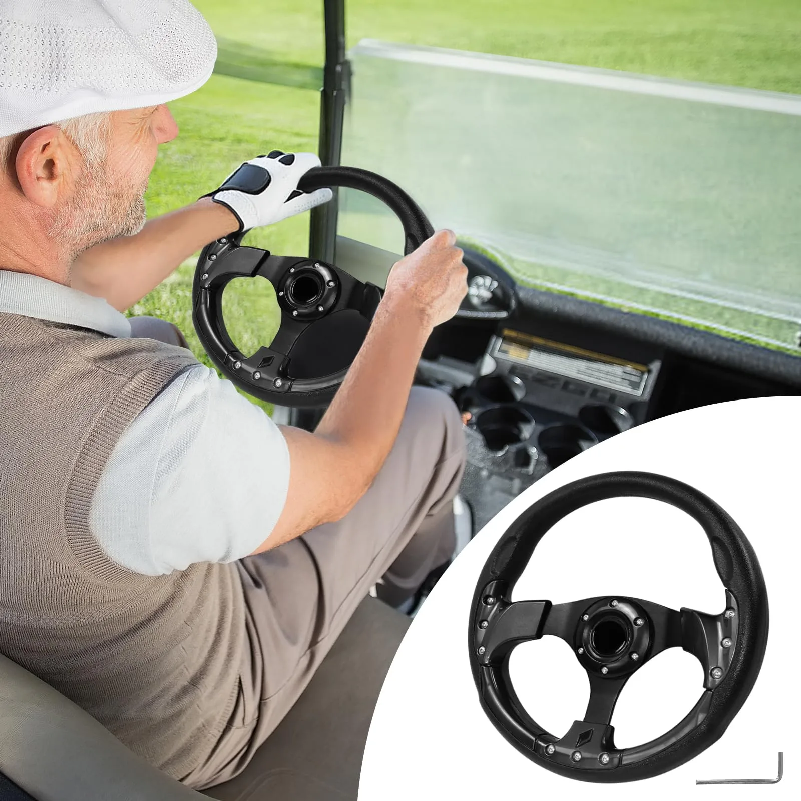 VOONKE Universal Golf Cart Steering Wheel image 4