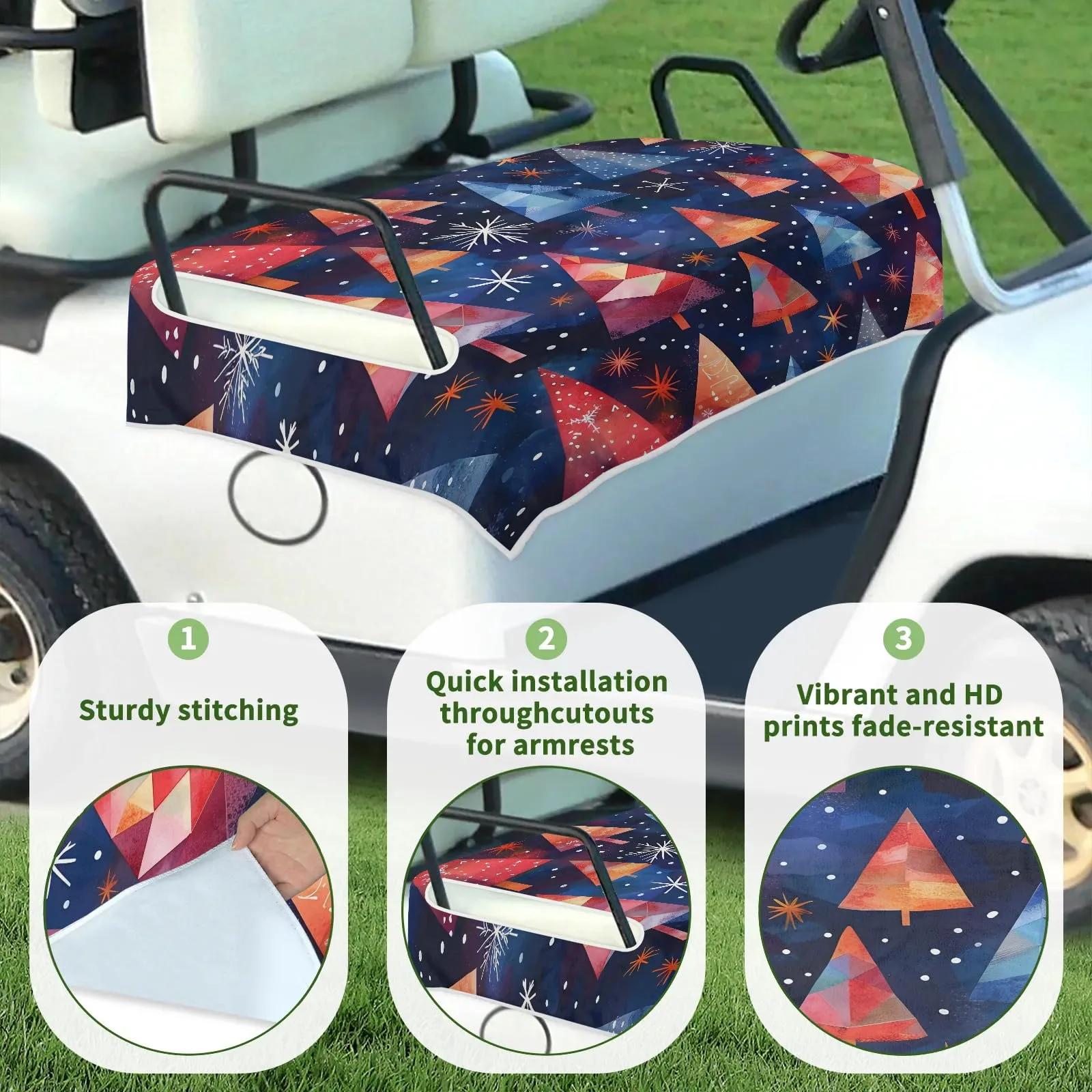 Tiveruda Winter Trees Golf Cart Seat Cover 51 x 31 in image 3