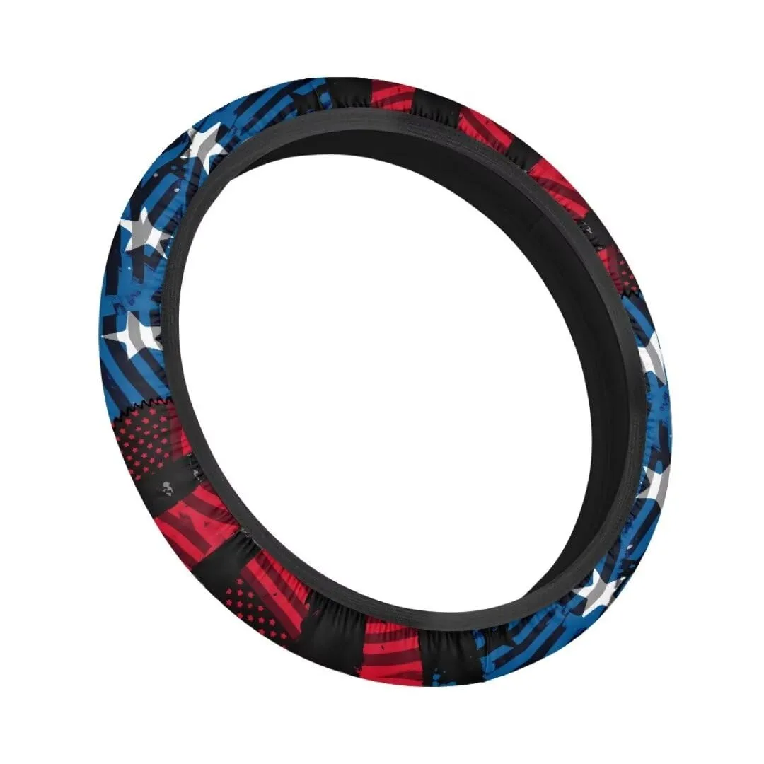 Generic American Flag Golf Cart Steering Wheel Cover (13–23") image 2
