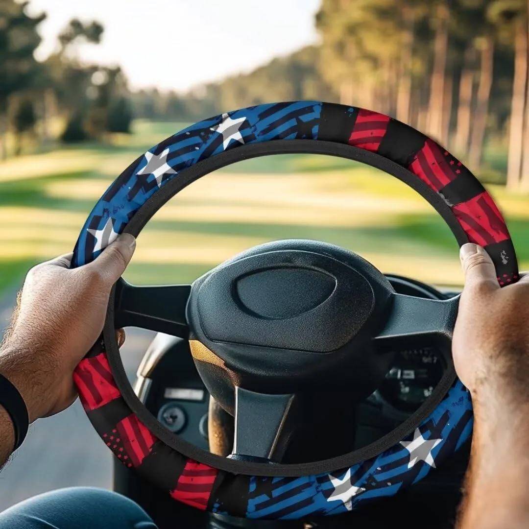 Generic American Flag Golf Cart Steering Wheel Cover (13–23")