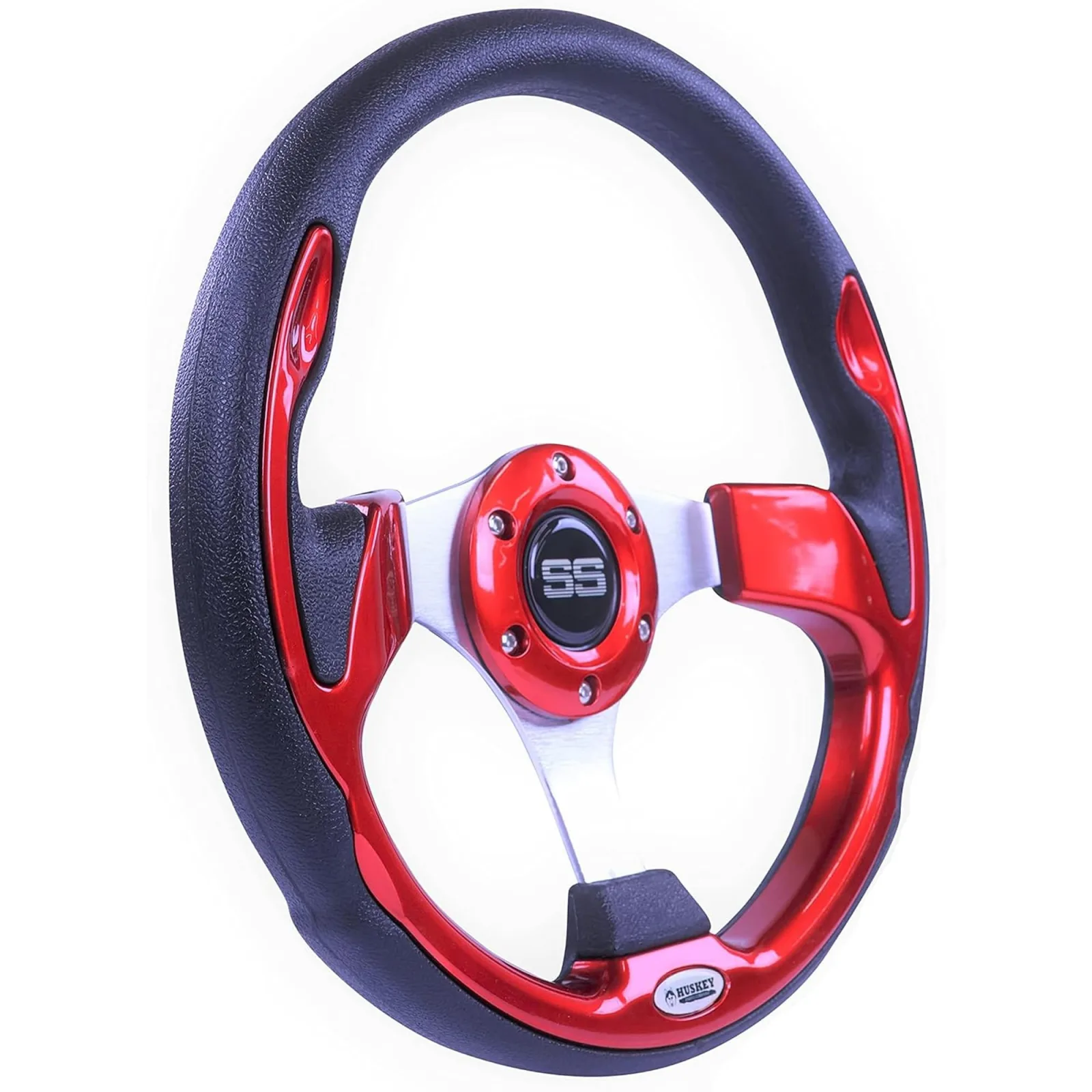 Huskey Parts 12.5-Inch Red Golf Cart Steering Wheel image 2