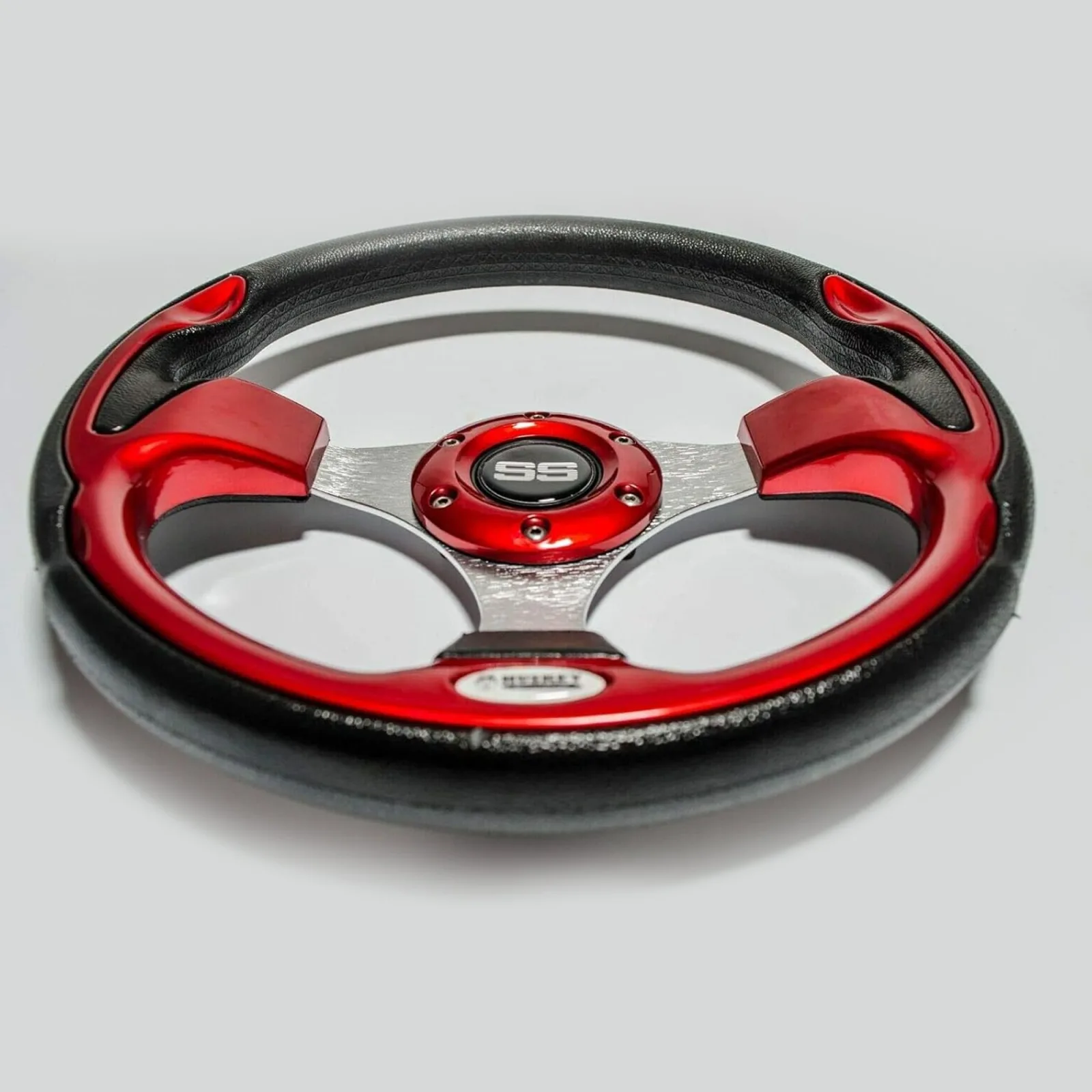 Huskey Parts 12.5-Inch Red Golf Cart Steering Wheel image 3