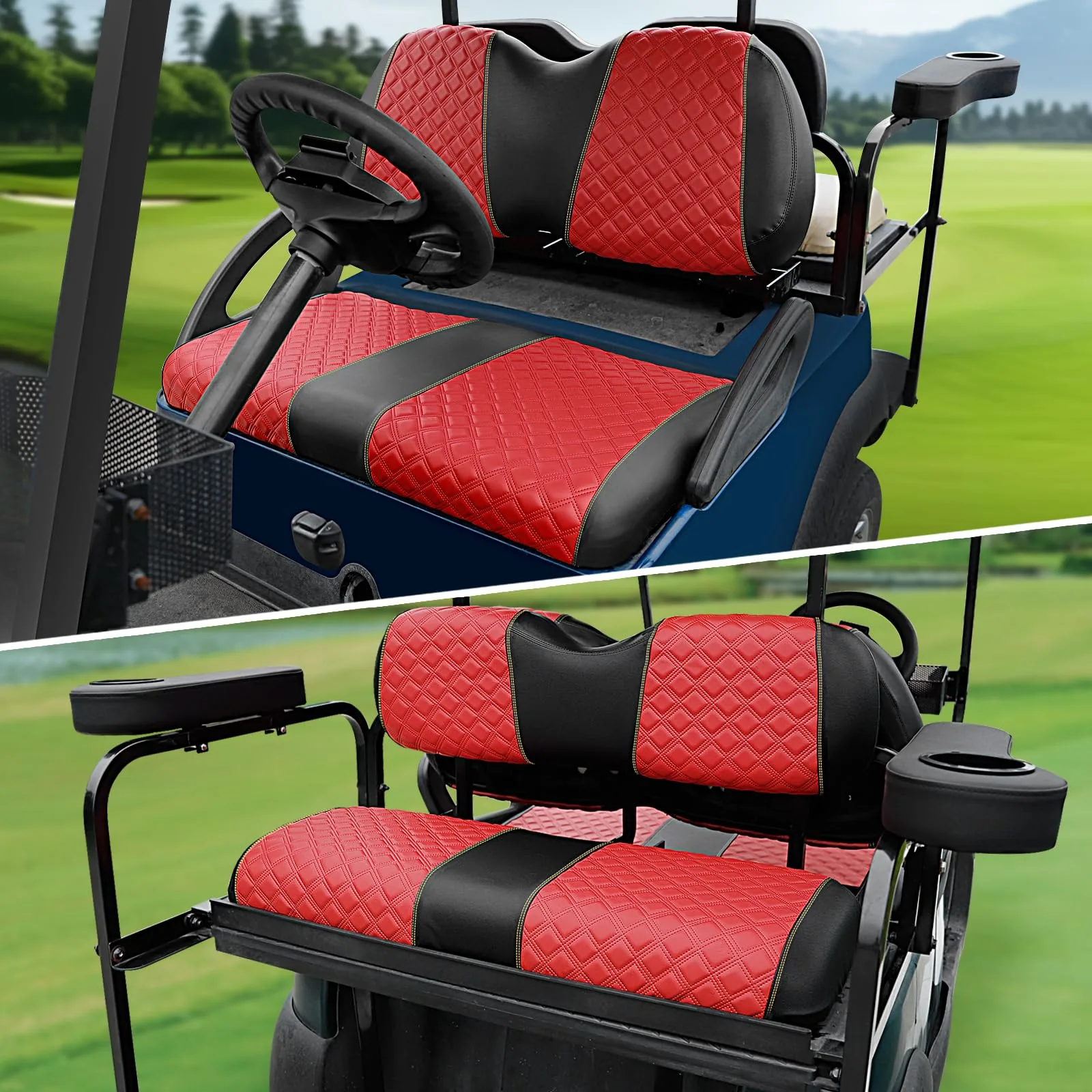 Roykaw Red Seat Covers for Club Car Precedent