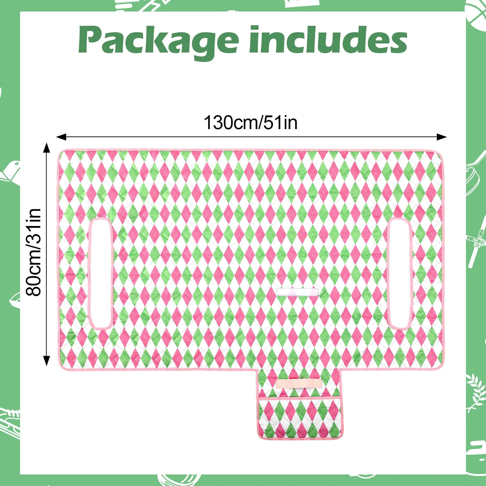 Hahafelt 2-Pack Universal Golf Cart Seat Covers with Nonskid Bottom image 2