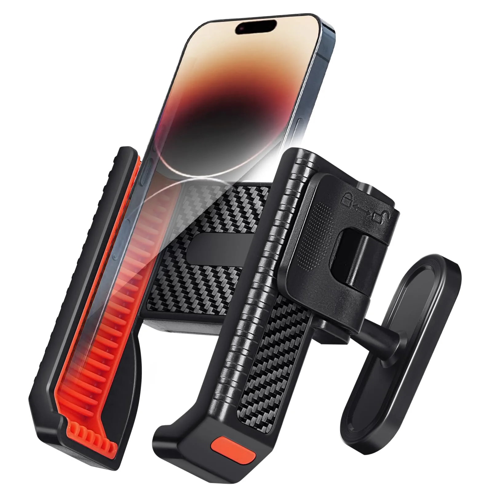 Tucotu Magnetic 360° Golf Cart Phone Holder Mount — Red
