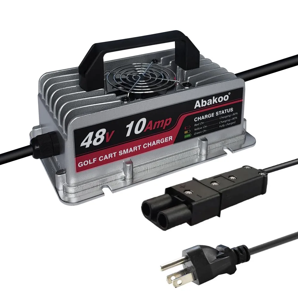 Abakoo 48V10A Charger for Yamaha G19 and G22 Golf Carts