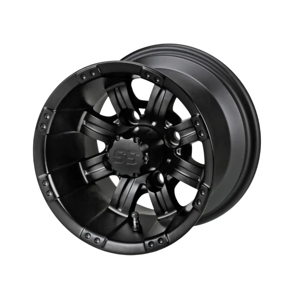 REVENGE 10-Inch Matte Black Golf Cart Wheels and Tires image 3