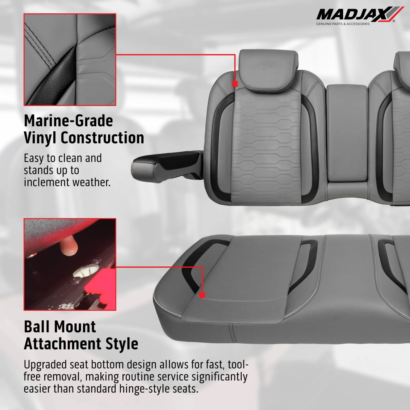 MADJAX Commander Front Seat Assembly for XSeries X2/X4 image 2