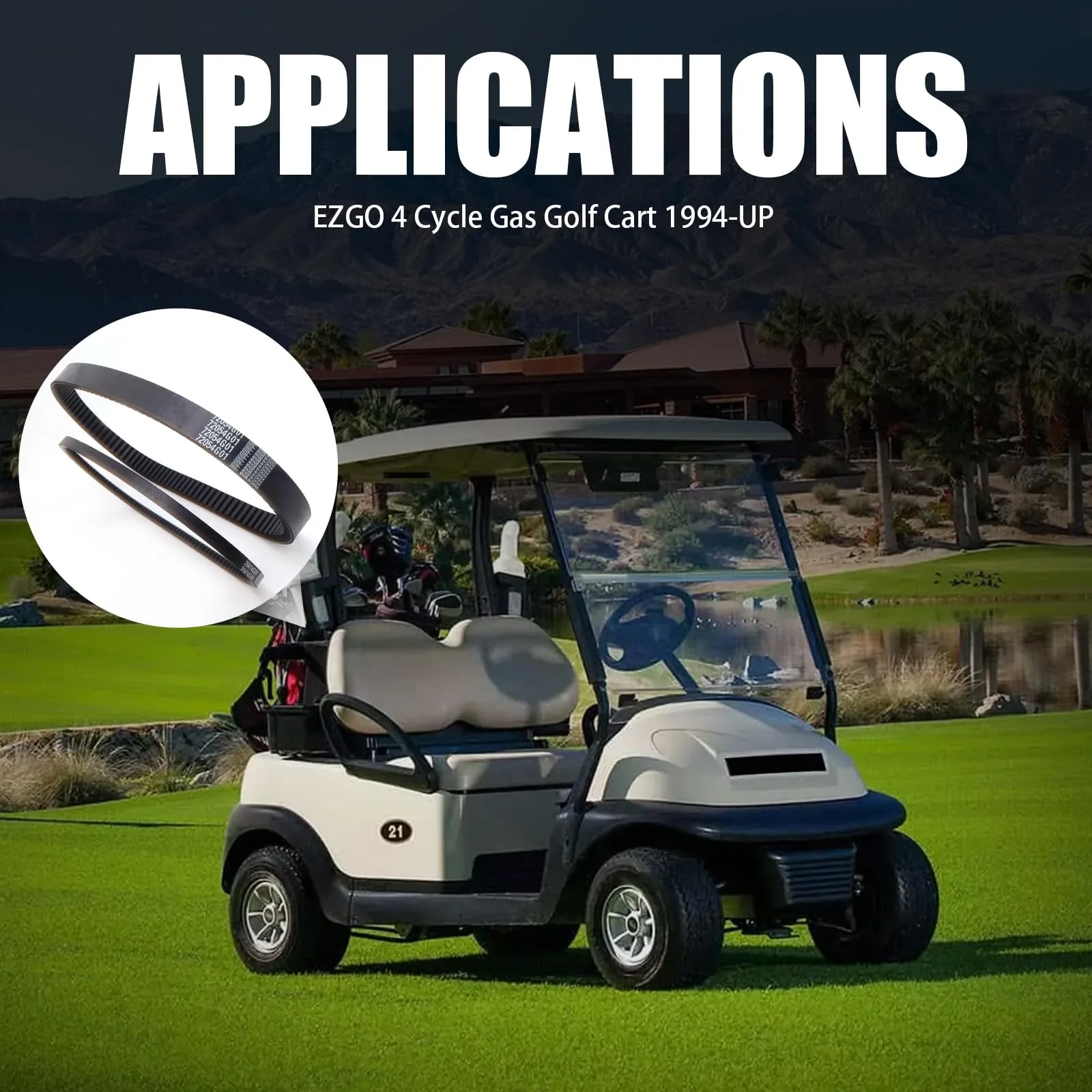 Gjhch DB001 Drive and Starter Belt Kit for E-Z-GO image 2