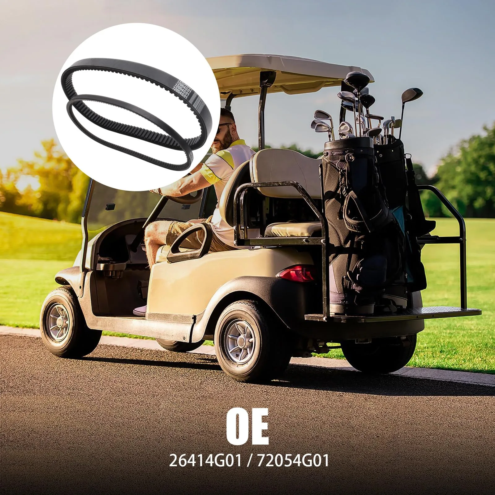 Gjhch DB001 Drive and Starter Belt Kit for E-Z-GO image 3