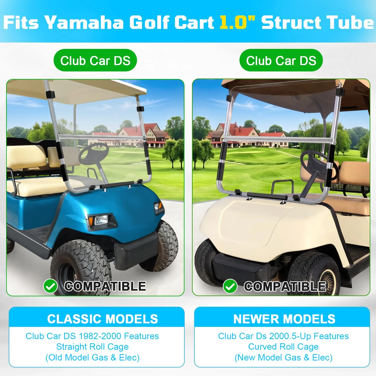 iLSKW Golf Cart Windshield Clip Kit for Club Car DS & Yamaha image 3