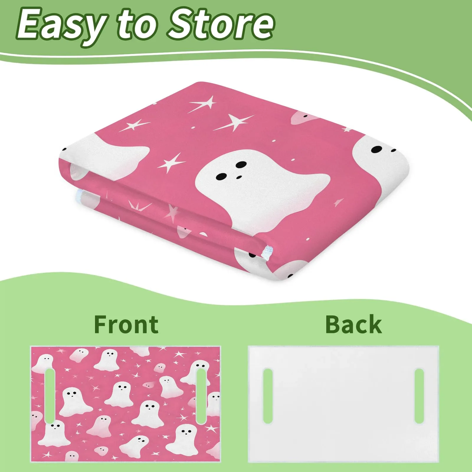 Tiveruda Halloween Ghost Pink Golf Cart Seat Cover image 3
