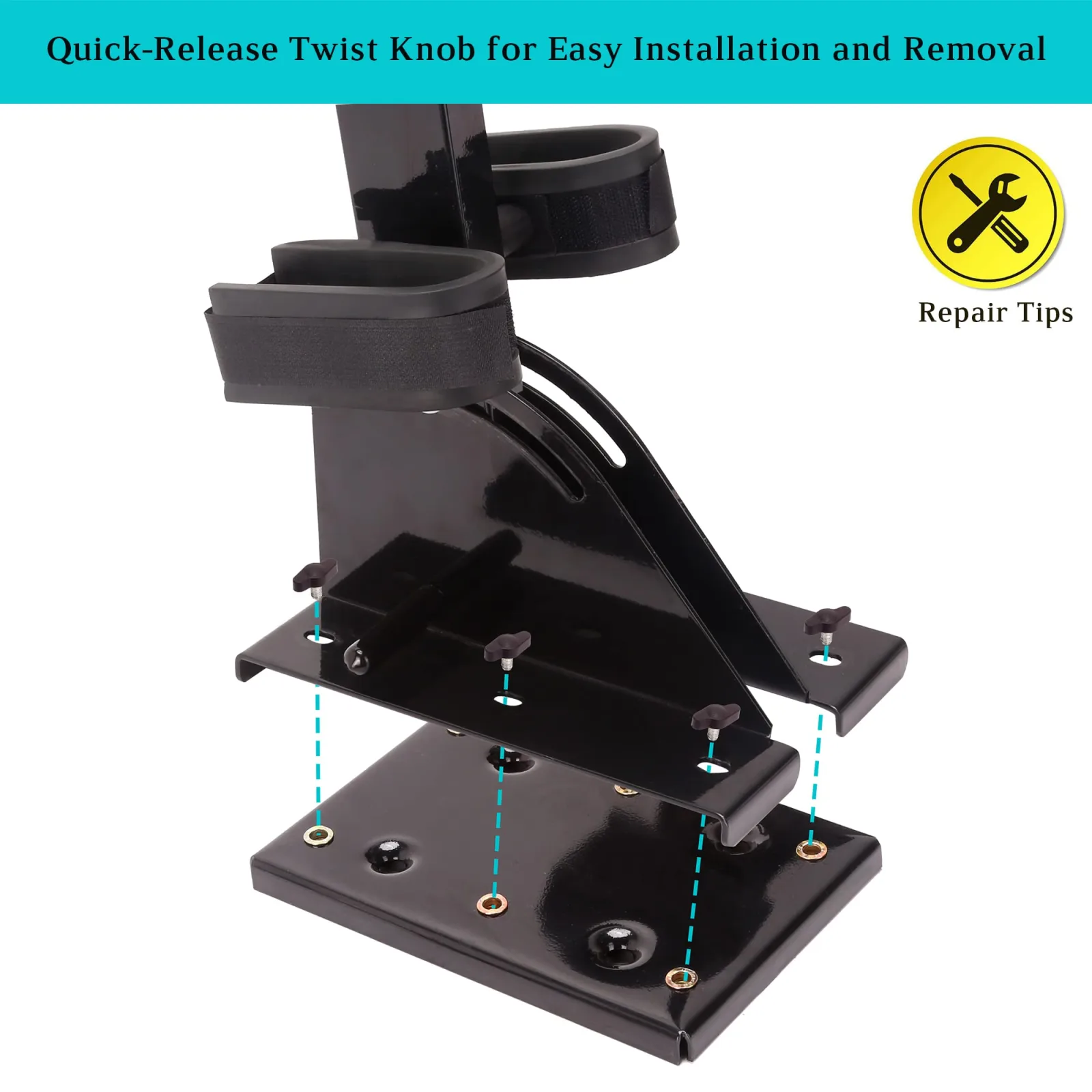 10L0L Universal Golf Cart Gun Holder for Yamaha and Club Car image 4