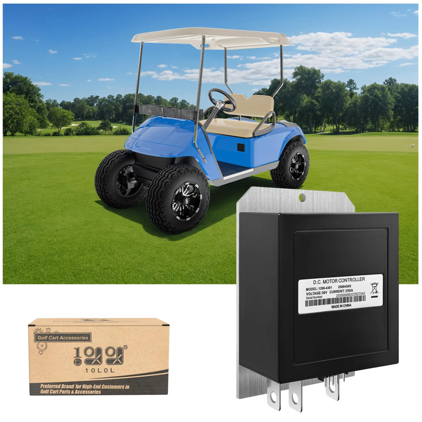 10L0L 36V 350A Speed Controller for E-Z-GO TXT Medalist